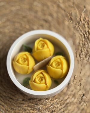 img_7592 Sarı Laleler Mum Tabağı