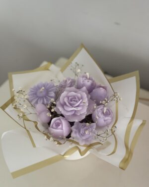 Solmayan Mini Çiçek Buketi (Seramik Vazoda )