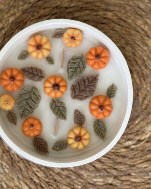 Sonbahar Serisi Balkabaklı Mum Tabağı