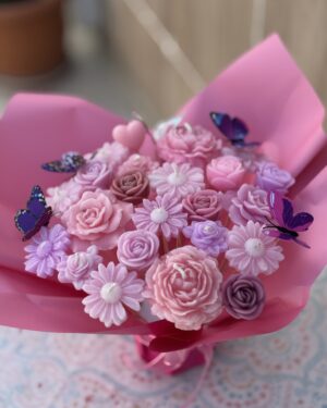 Solmayan Çiçek  Aranjmanı  (Seramik Vazo da)